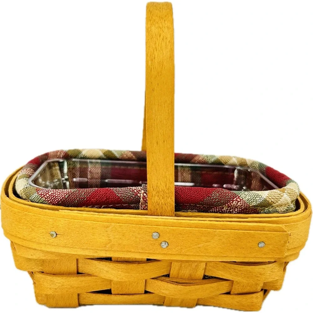 Longaberger 2001 Parsley Booking Basket Fabric Liner Protector Flyer